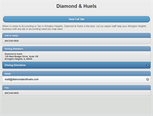 Tablet Screenshot of diamondandhuels.com